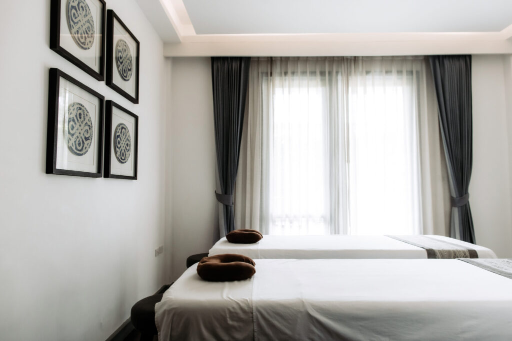 Couples treatment room at Souphattra Spa